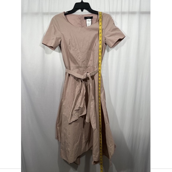 NWT $495 WEEKEND Max Mara [ 4‎ US] Handkerchief Mia Midi Dress In Rosa Pink - Picture 6 of 13